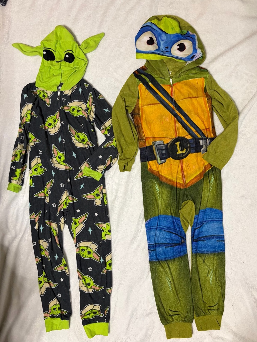 Green Baby Yoda and Turtle Kids Pajama Set - Green